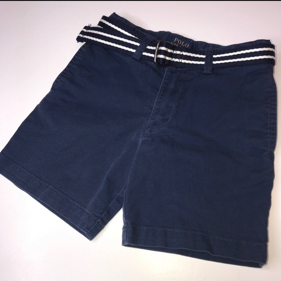 Polo Ralph Lauren Navy Shorts 4T with belt - Picture 1 of 6